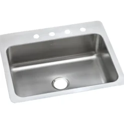 Elkay Dayton 27" Stainless Steel Kitchen Sink, 18 Gauge, Elite Satin, 3 Faucet Hole, DSESR127223