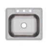 Elkay Dayton 25" Stainless Steel Kitchen Sink, 20 Gauge, Elite Satin, 3 Faucet Hole, DSE125223
