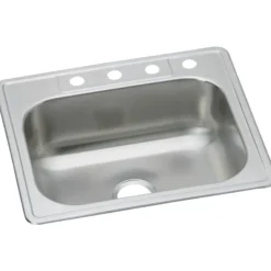 Elkay Dayton 33" Stainless Steel Kitchen Sink, 20 Gauge, Elite Satin, 1 Faucet Hole, DSE133221