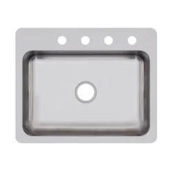 Elkay Dayton 27" Stainless Steel Kitchen Sink, 18 Gauge, Elite Satin, 4 Faucet Hole, DSESR127224