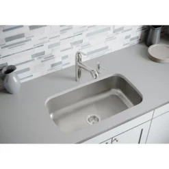 Elkay Dayton 31" Stainless Steel Kitchen Sink, 18 Gauge, Radiant Satin, DXUH2816