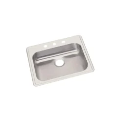 Elkay Dayton 25" Stainless Steel Kitchen Sink, Satin, 1 Faucet Hole, GE125221