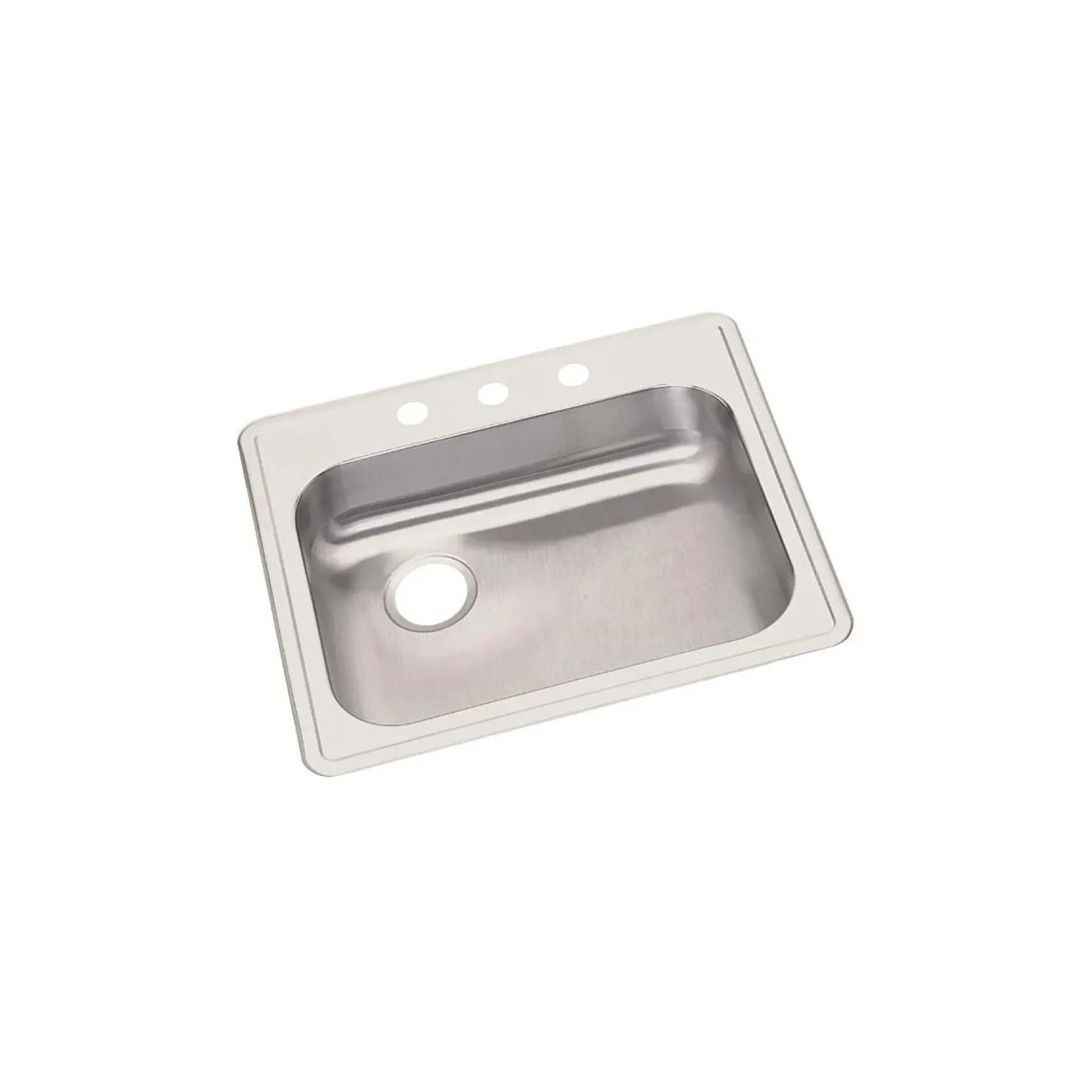 Elkay Dayton 25" Stainless Steel Kitchen Sink, Satin, 4 Faucet Hole, GE12521L4