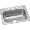 Elkay Dayton 25" Stainless Steel Kitchen Sink, 20 Gauge, Elite Satin, 1 Faucet Hole, DSEW40125221