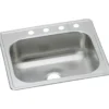 Elkay Dayton 25" Stainless Steel Kitchen Sink, 20 Gauge, Elite Satin, 2 Faucet Hole, DSE125222