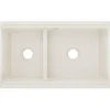 Elkay 33" Fireclay Farmhouse Kitchen Sink, 40/60 Double Bowl, Biscuit, SWUF3320BI