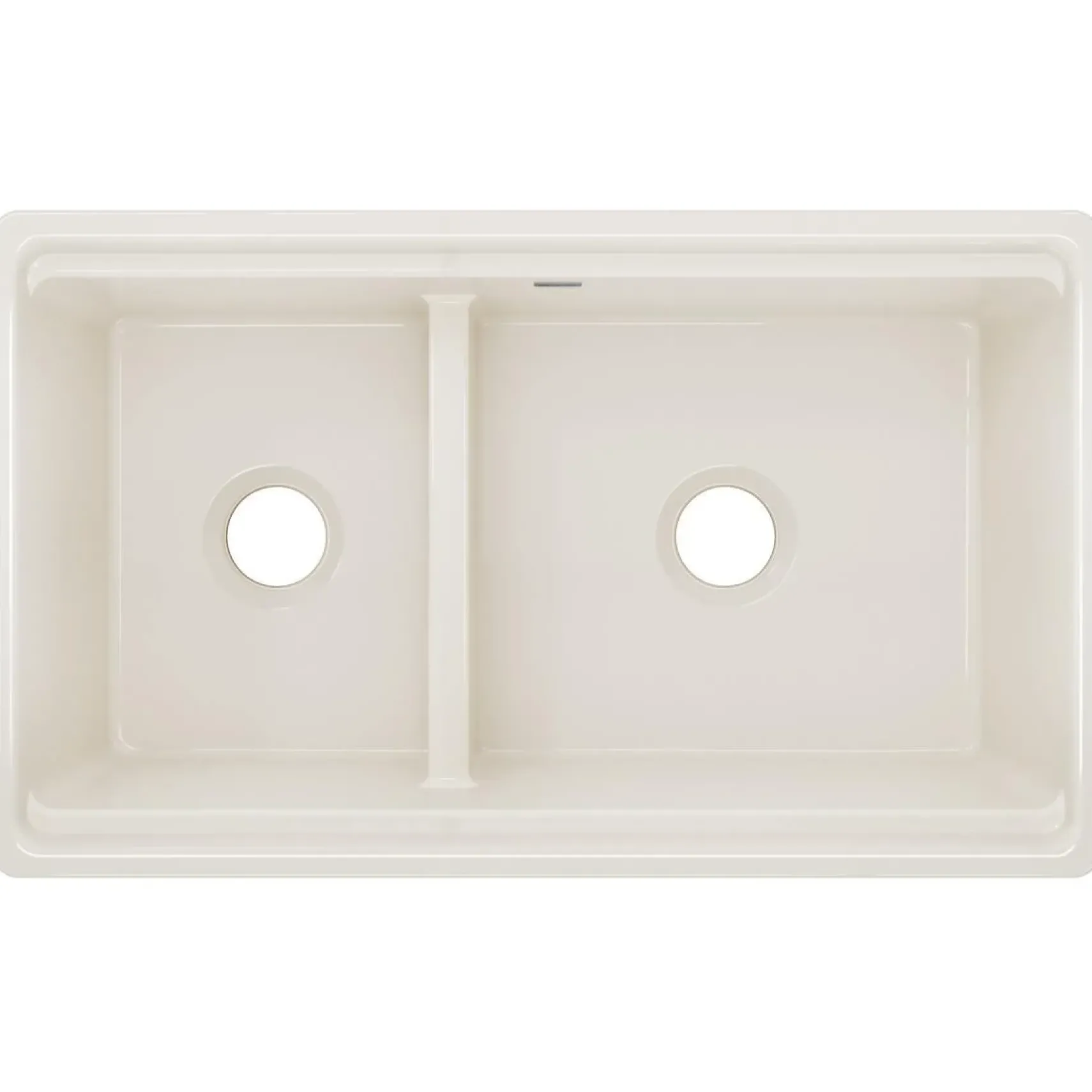Elkay 33" Fireclay Farmhouse Kitchen Sink, 40/60 Double Bowl, Biscuit, SWUF3320BI