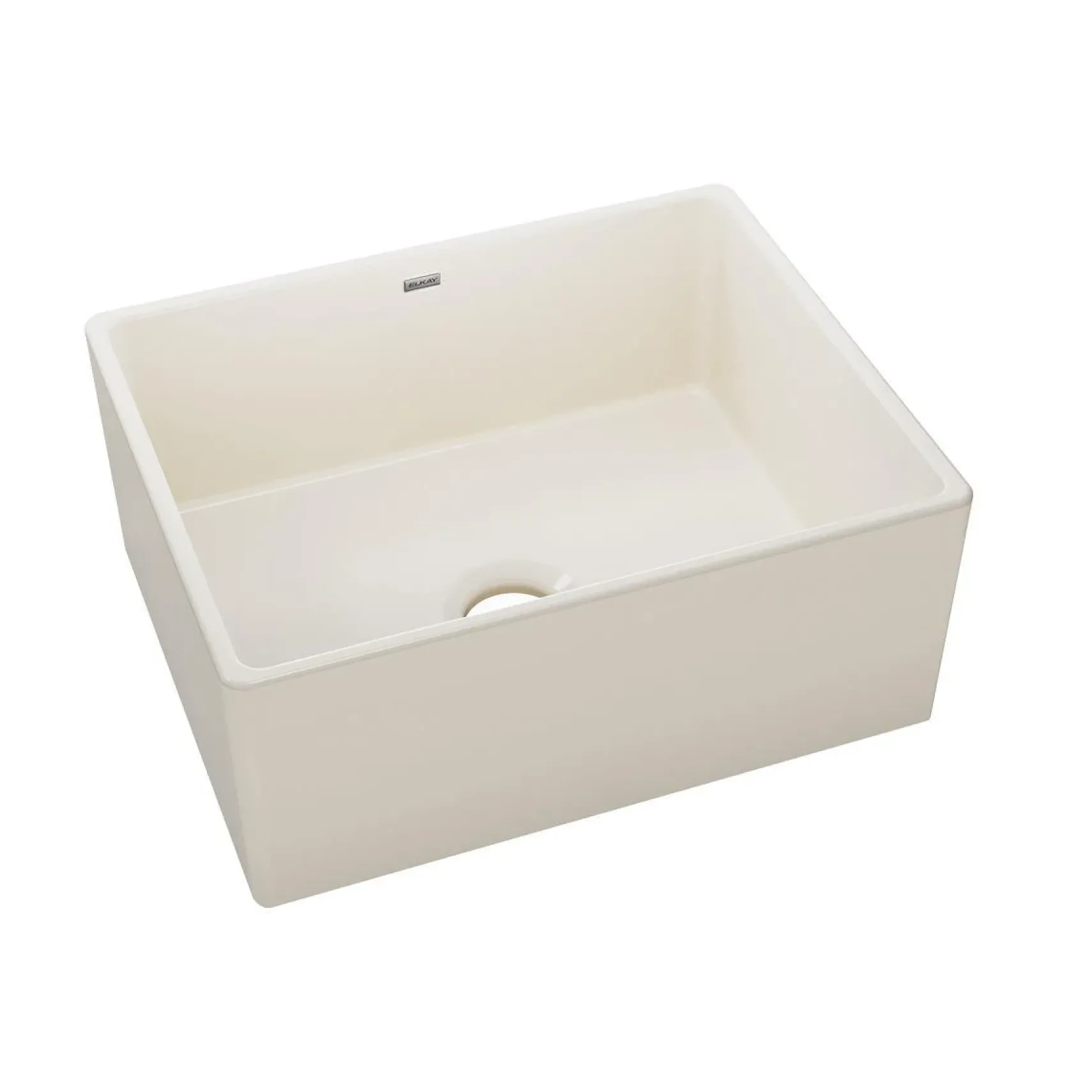Elkay 24" Fireclay Farmhouse Kitchen Sink, Biscuit, SWUF2520BI