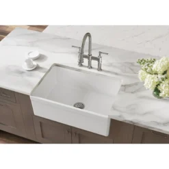 Elkay 30" Fireclay Farmhouse Kitchen Sink, White, SWUF28179WH