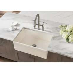 Elkay 30" Fireclay Farmhouse Kitchen Sink, Biscuit, SWUF28179BI