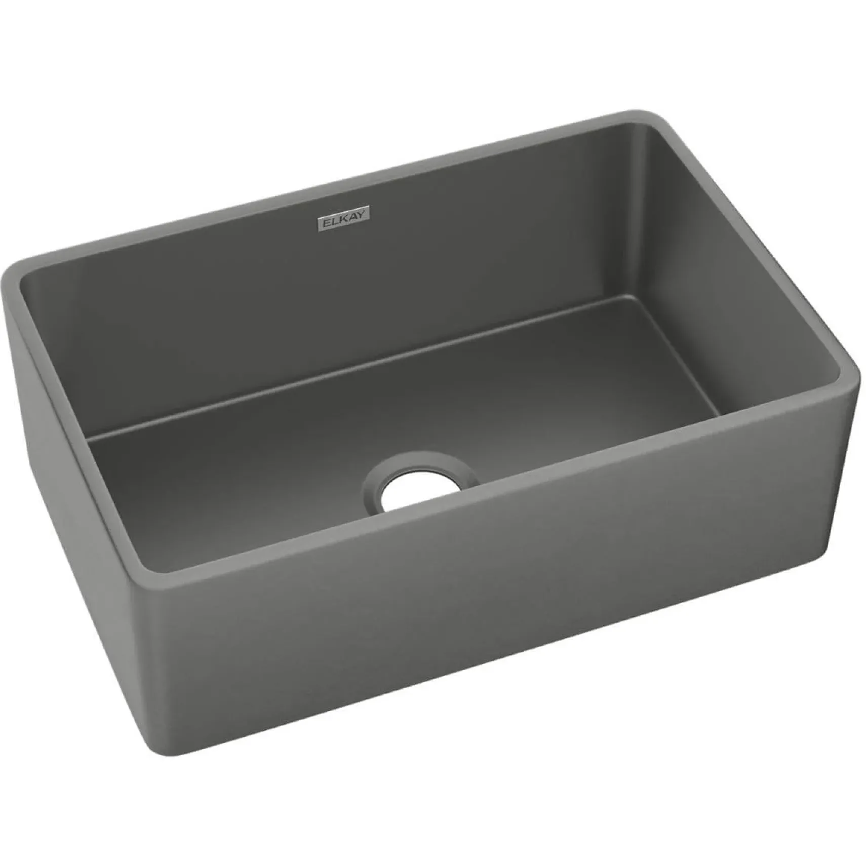 Elkay 30" Fireclay Farmhouse Sink, Matte Gray, SWUF28179MG