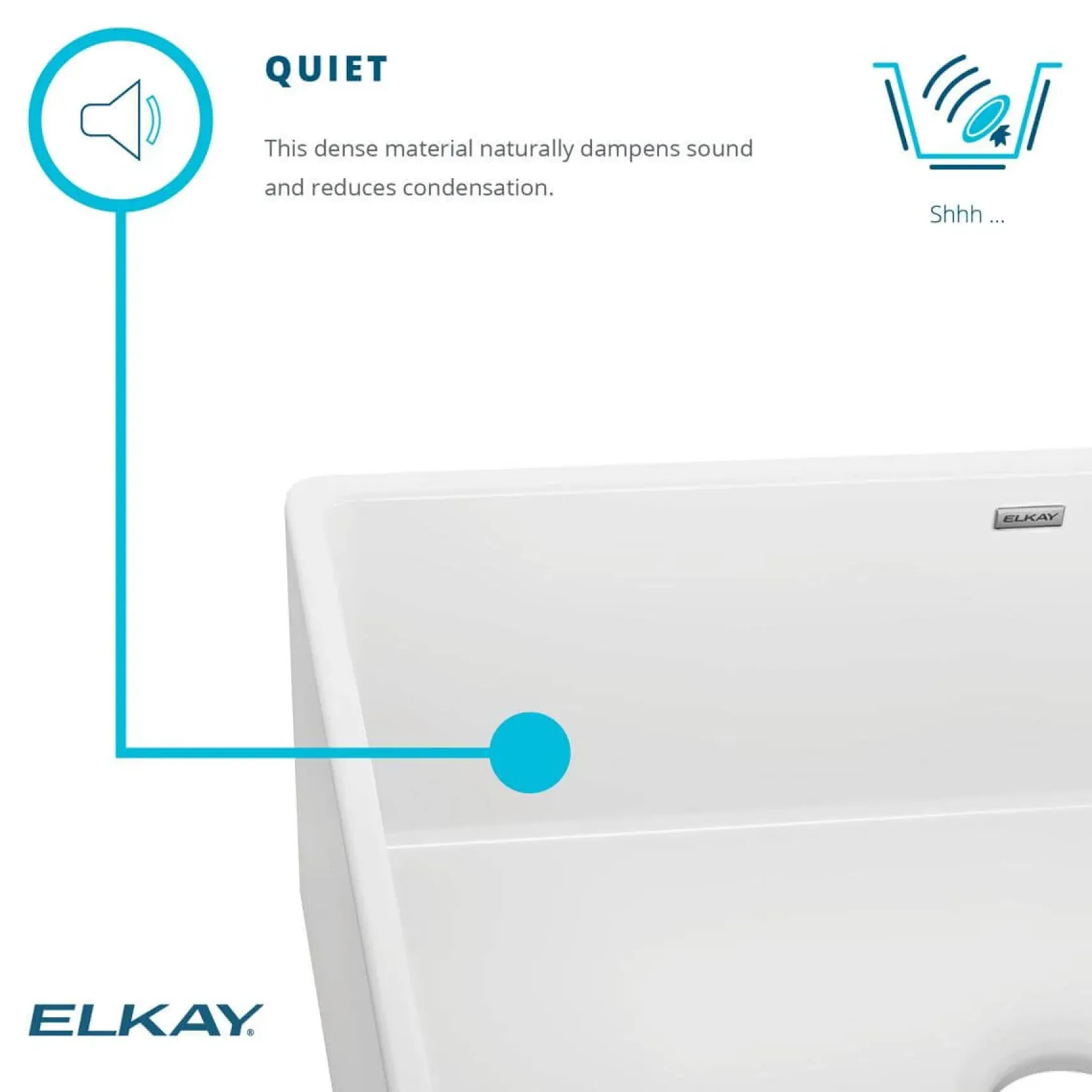 Elkay 30" Fireclay Farmhouse Sink, Matte Gray, SWUF28179MG