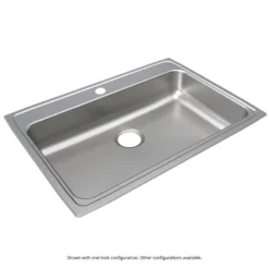 Elkay Lustertone Classic 31" Drop In/Topmount Stainless Steel ADA Kitchen Sink, Lustrous Satin, 3 Faucet Holes, LRAD3122553