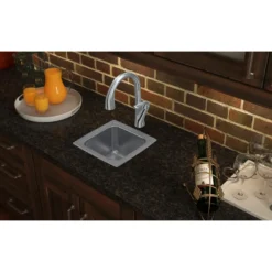 Elkay Lustertone Classic 13" Drop In/Topmount Stainless Steel Kitchen Sink, Lustrous Satin, 18 Gauge, LFR1313