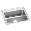Elkay Lustertone Classic 22" Drop In/Topmount Stainless Steel ADA Kitchen Sink, Lustrous Satin, 4 Faucet Holes, LRAD2219404