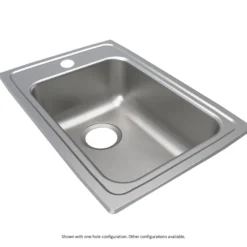 Elkay Lustertone Classic 15" Drop In/Topmount Stainless Steel ADA Kitchen Sink, Lustrous Satin, 3 Faucet Holes, LRAD1522653