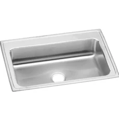 Elkay Lustertone Classic 33" Drop In/Topmount Stainless Steel Kitchen Sink, Lustrous Satin, 18 Gauge, LRS33220