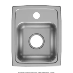Elkay Lustertone Classic 13" Drop In/Topmount Stainless Steel ADA Kitchen Sink, Lustrous Satin, 3 Faucet Holes, LRAD1316653