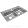 Elkay Lustertone Classic 29" Drop In/Topmount Stainless Steel ADA Kitchen Sink, 50/50 Double Bowl, Lustrous Satin, 4 Faucet Holes, LRAD2918554