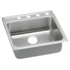 Elkay Lustertone Classic 22" Drop In/Topmount Stainless Steel ADA Kitchen Sink, Lustrous Satin, MR2 Faucet Holes, LRADQ222250MR2