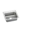 Elkay Lustertone Classic 22" Drop In/Topmount Stainless Steel ADA Kitchen Sink, Lustrous Satin, MR2 Faucet Holes, LRADQ221965MR2