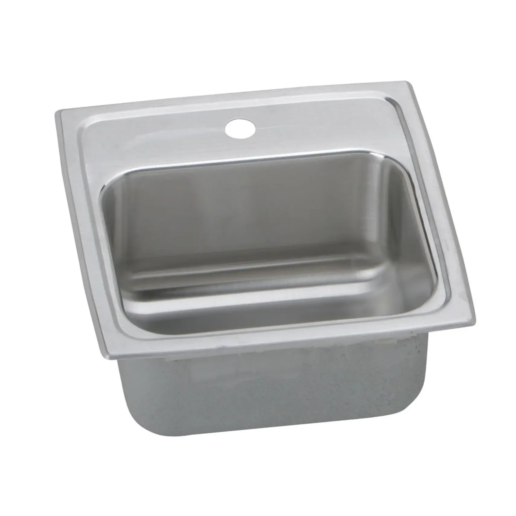 Elkay Lustertone Classic 15" Rectangular Stainless Steel ADA Bar/Prep Sink, No Faucet Hole, BLRQ15600