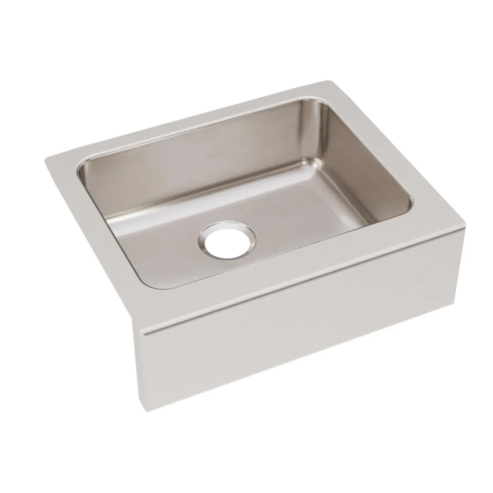 Elkay Lustertone Classic 25" Stainless Steel Farmhouse Kitchen Sink, 18 Gauge, Lustrous Satin, ELUHF2520