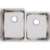 Elkay Lustertone Classic 31" Stainless Steel Kitchen Sink, 50/50 Double Bowl, 18 Gauge, Lustrous Satin, ELUH3120R
