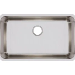 Elkay Lustertone Classic 31" Stainless Steel Kitchen Sink, 18 Gauge, Lustrous Satin, ELUH281610