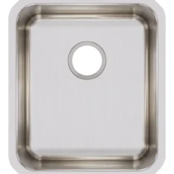 Elkay Lustertone Classic 16" Stainless Steel Kitchen Sink, 18 Gauge, Lustrous Satin, ELUH1316