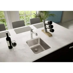 Elkay Lustertone Classic 16" Stainless Steel Kitchen Sink, 18 Gauge, Lustrous Satin, ELUH1316