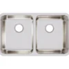 Elkay Lustertone Classic 31" Stainless Steel Kitchen Sink, 50/50 Double Bowl, 18 Gauge, Lustrous Satin, ELUH3118