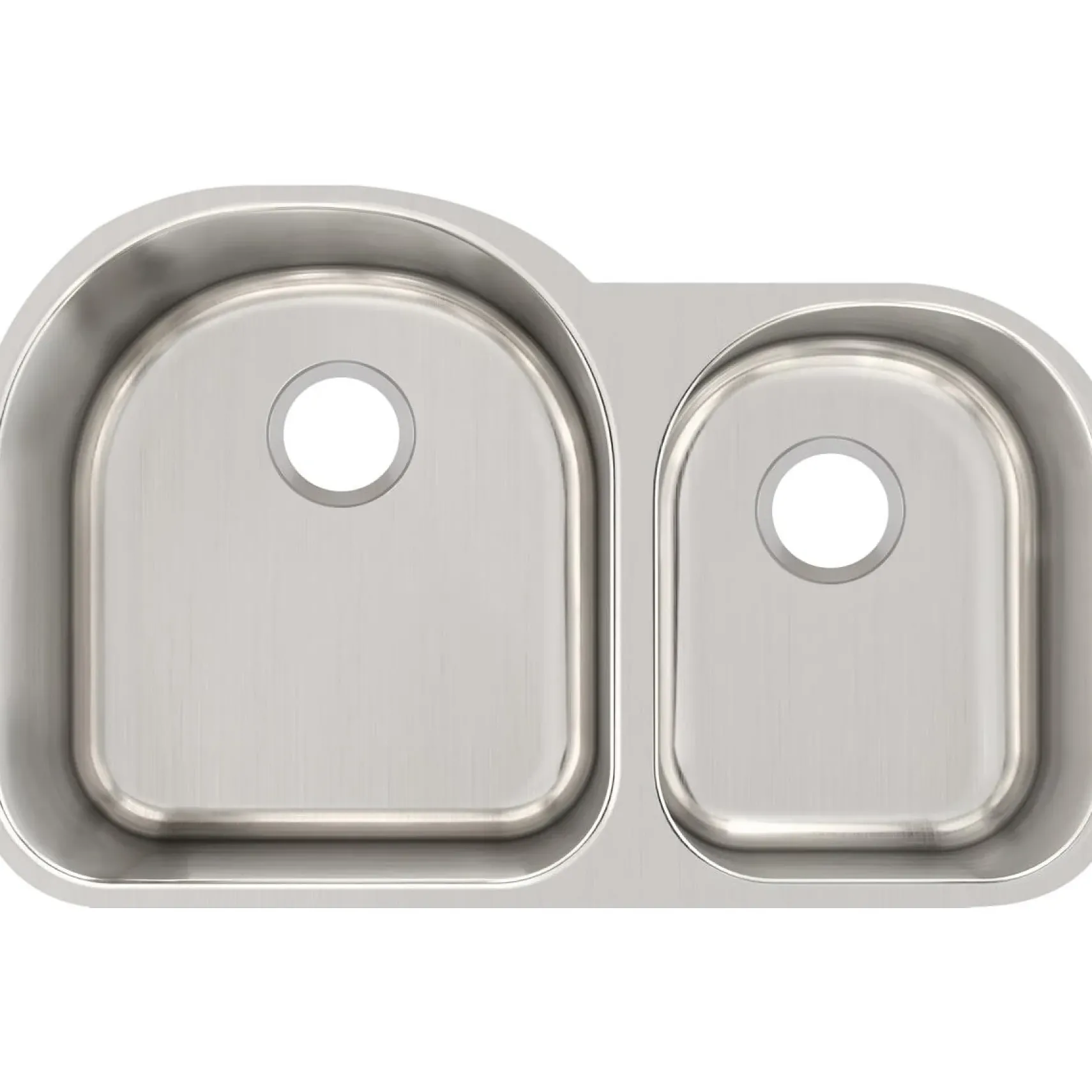 Elkay Lustertone Classic 31" Stainless Steel Kitchen Sink, 60/40 Double Bowl, 18 Gauge, Lustrous Satin, ELUH311910R