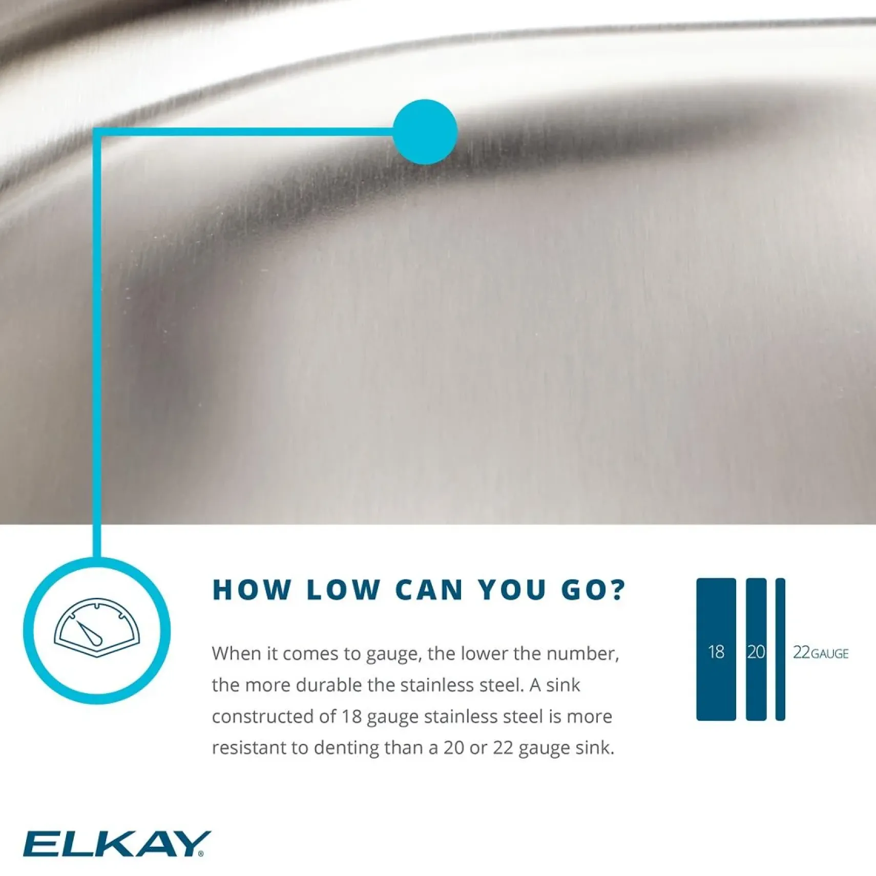 Elkay Lustertone Classic 31" Stainless Steel Kitchen Sink, 60/40 Double Bowl, 18 Gauge, Lustrous Satin, ELUH311910R