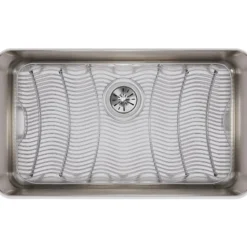 Elkay Lustertone Classic 31" Stainless Steel Kitchen Sink Kit, Lustrous Satin, ELUH2816DBG