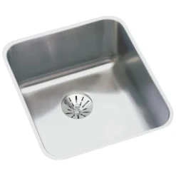 Elkay Lustertone Classic 16" Stainless Steel Kitchen Sink, 18 Gauge, Lustrous Satin, ELUH1316PD
