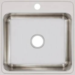 Elkay Lustertone Classic 22" Stainless Steel Kitchen Sink, 18 Gauge, Lustrous Satin, 1 Faucet Hole, LR22221