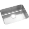 Elkay Lustertone Classic 24" Undermount Stainless Steel ADA Kitchen Sink, Lustrous Satin, 18 Gauge, ELUHAD211550
