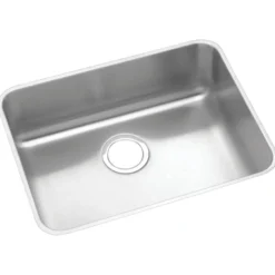 Elkay Lustertone Classic 24" Undermount Stainless Steel ADA Kitchen Sink, Lustrous Satin, 18 Gauge, ELUHAD211550