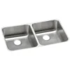 Elkay Lustertone Classic 31" Undermount Stainless Steel ADA Kitchen Sink, 50/50 Double Bowl, Lustrous Satin, 18 Gauge, ELUHAD311845