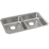 Elkay Lustertone Classic 31" Undermount Stainless Steel ADA Kitchen Sink, 50/50 Double Bowl, Lustrous Satin, 18 Gauge, ELUHAD311855