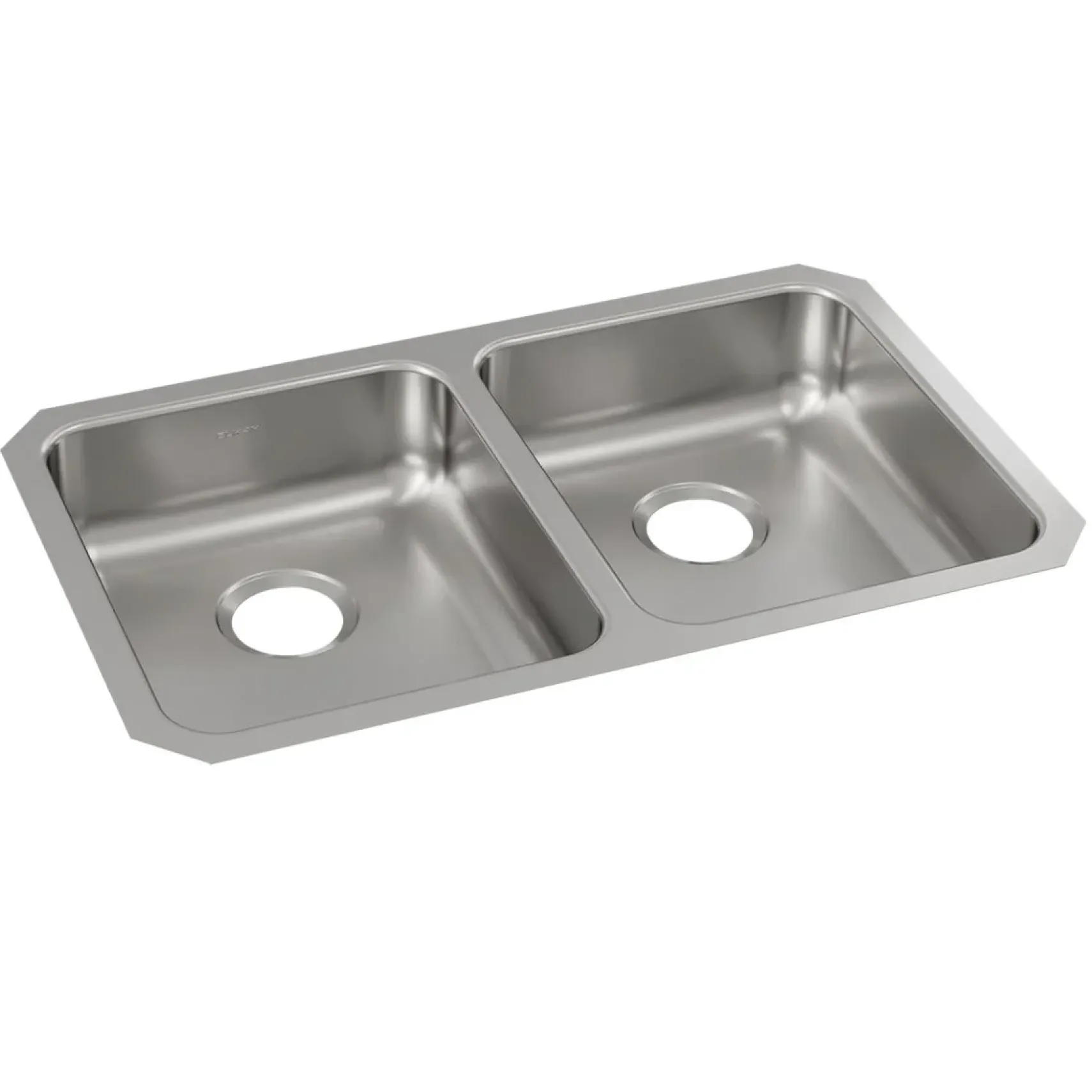 Elkay Lustertone Classic 31" Undermount Stainless Steel ADA Kitchen Sink, 50/50 Double Bowl, Lustrous Satin, 18 Gauge, ELUHAD311855