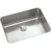 Elkay Lustertone Classic 24" Undermount Stainless Steel ADA Kitchen Sink, Lustrous Satin, 18 Gauge, ELUHAD211550PD