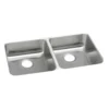 Elkay Lustertone Classic 36" Undermount Stainless Steel ADA Kitchen Sink, 50/50 Double Bowl, Lustrous Satin, 18 Gauge, ELUHAD361845