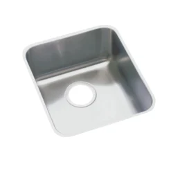 Elkay Lustertone Classic 14" Undermount Stainless Steel ADA Kitchen Sink, Lustrous Satin, 18 Gauge, ELUHAD111655