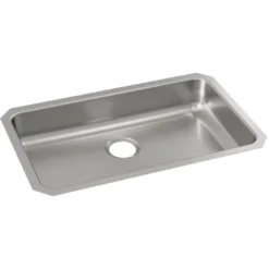 Elkay Lustertone Classic 31" Undermount Stainless Steel ADA Kitchen Sink, Lustrous Satin, 18 Gauge, ELUHAD281655