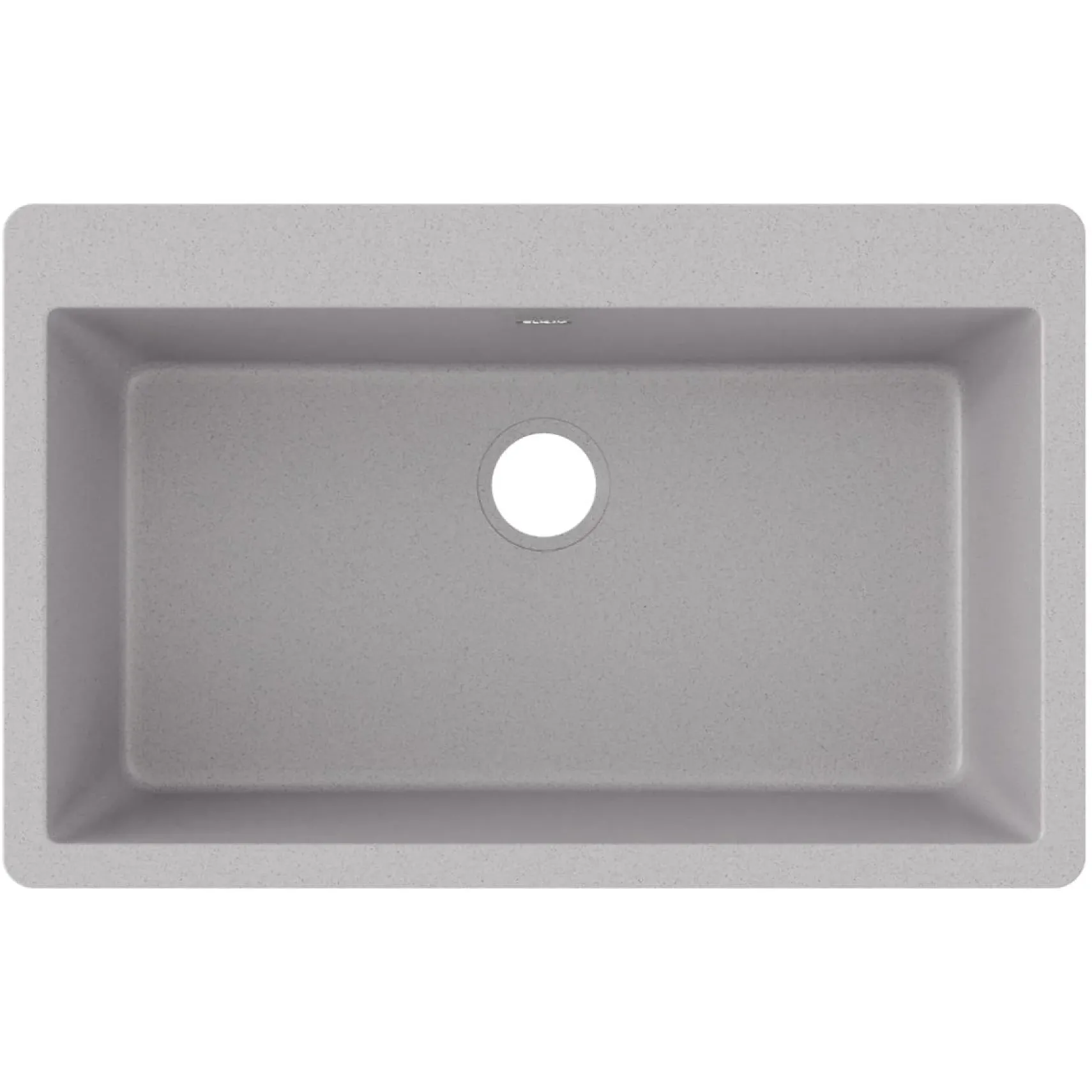 Elkay Quartz Classic 33" Drop In/Topmount Quartz Kitchen Sink, Greystone, 5 Pre-scored Faucet Holes, ELGR13322GS0