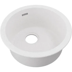 Elkay Quartz Classic 18" Dual Mount Quartz Kitchen Sink, Single Bowl, White, ELG16FBWH0