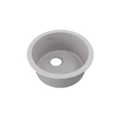 Elkay Quartz Classic 18" Dual Mount Quartz Kitchen Sink, Single Bowl, Greystone, ELG16FBGS0