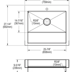 Elkay 30" Stainless Steel ADA Workstation Farmhouse Sink, Polished Satin, 1 Faucet Hole, ELDSSF30279DBG